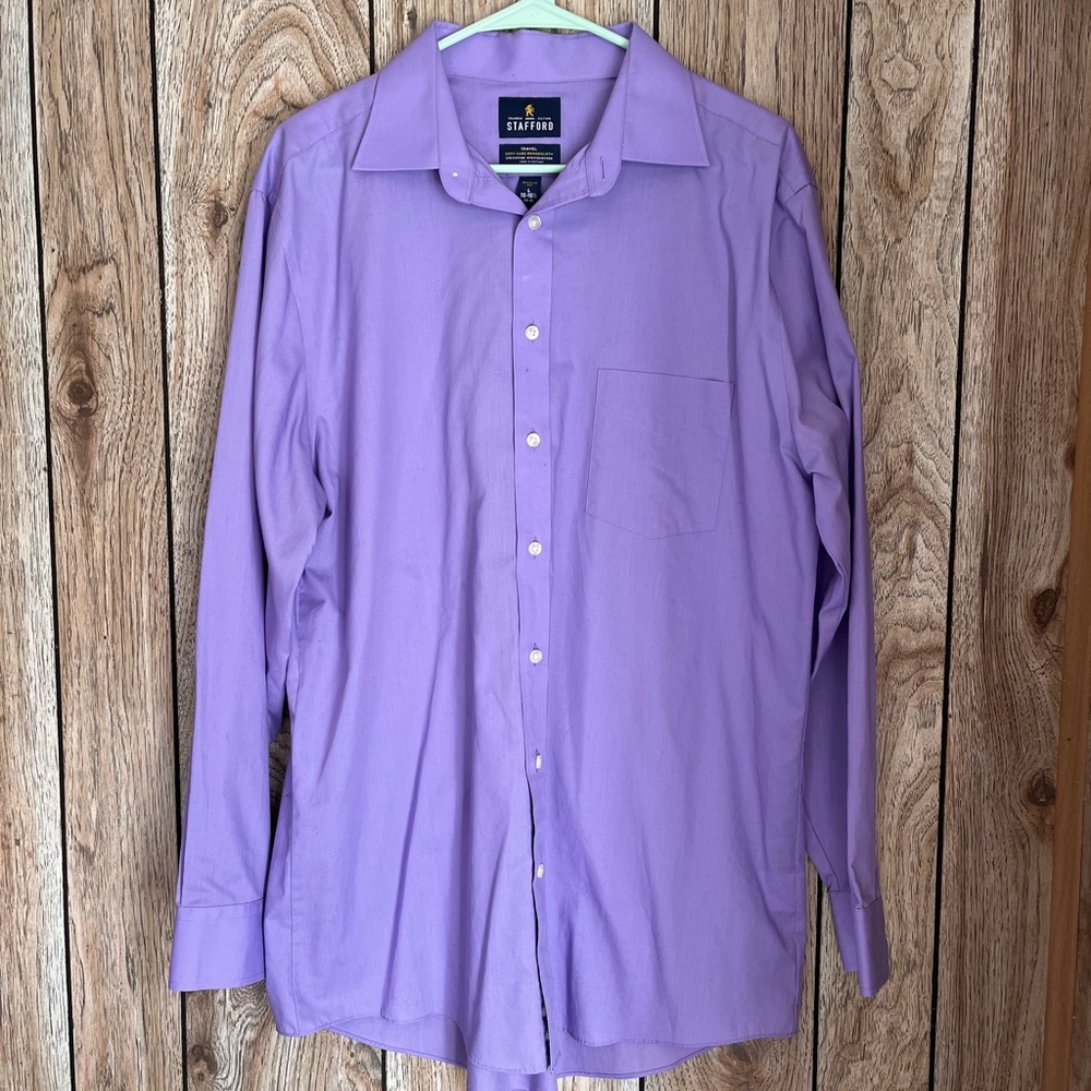 Stafford men’s long sleeve button down dress shirt